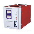 Voltage regulator with input and output meters, 3000W/80% power, IC/4 relays transformer, red color
